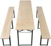 vidaXL Biertisch mit 2 Bänken Klappbar 220 cm Tannenholz 42207 Bild 3