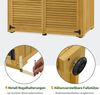 M MCombo Gartenschrank Holz, Gartenhaus Klein Wetterfest, Outdoor Gerätehaus Geräteschuppen, für Außenbereich Balkon Terrasse, 59×127×168 cm, 0901D-F (Natur) Bild 4