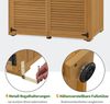 M MCombo Gartenschrank Holz, Gartenhaus Klein Wetterfest, Outdoor Gerätehaus Geräteschuppen, für Außenbereich Balkon Terrasse, 59×127×168 cm, 0901D-F (Natur) Bild 3