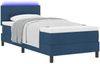 vidaXL Boxspringbett mit Matratze mit LED Blau 100 x 200 cm Stoff 3342190 Bild 3