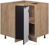 Eckunterschrank Fame-Line Schwarz gestreift 80.5 cm , AP Anthrazit Vicco Bild 5