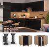 Eckunterschrank Fame-Line Schwarz gestreift 80.5 cm , AP Anthrazit Vicco Bild 4