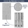 Umkleideschrank Spind IGOREK - 6 Abteile, Etikettenhalter Lüftungsschlitze | Umkleidespind Schließfachschrank Garderobenspind, 150x90x45cm Grau Bild 5
