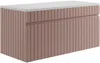 Vente-unique - SATARA Waschbeckenmöbel Holz, Platte Puderrosa - B 46 cm x H 46 cm x L 100 cm Bild 3