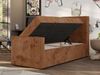 Boxspringbett 90x200 TILIO DUO inkl. Bettkasten & 7-Zonen Multipocket-Matratze, Modernes Jugendbett, Einzelbett - Orange Cord - H4 - Rechts Bild 4
