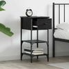 vidaXL Nachttisch 2 pcs Schwarz Eichen-Optik 33,5 x 36 x 70 cm 871241 Bild 4