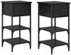 vidaXL Nachttisch 2 pcs Schwarz Eichen-Optik 33,5 x 36 x 70 cm 871241 Bild 2