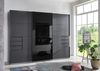 Schlafzimmer-Set >Tilburg< (5tlg.) Bett 168x92x210cm, Schrank, 2 Nachtkommoden, Kommode, Grafit Bild 2