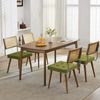 GarveeMore Esszimmerstuhl Moderne Boho Küchenstühle (4 St), (4/6 St)Rattanstuhl Polsterstuhl Wohnzimmerstuhl Samt mit Rückenlehne Bild 5
