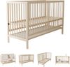 Kinder-Kombi-Möbel: Multifunktionales Holz-Babybett + Schrank + Drehbares Bücherregal, Jugendzimmer-Möbelset, Multifunktionale Möbelkombination, Naturfarben Bild 5