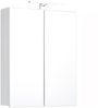trendteam smart living Badezimmer Spiegelschrank Skin, 60 x 67 x 18 cm Front Spiegelglas, Korpus Weiß Melamin mit viel Stauraum, 60 x 67 x 18 cm (BxHxT) Bild 5
