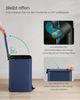 Songmics Mülleimer Küche, 20 Liter, Stahl, mit Inneneimer, Softclose, Offenhaltefunktion, mitternachtsblau, 34 x 28,5 x 40,4 cm Bild 4