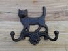 Deko-Impression Wandgarderobe Hakenleiste Katze mit 2 Eisenhaken WandhakenGusseisen Landhausstil (1 St) Bild 2