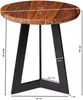 Beistelltisch 35 x 37 x 35 cm WL5.665 Sheesham Holz Metall Couchtisch, Industrial Style Echtholz Hocker Wohnzimmer, Holztisch Sofatisch Metallbeine, Anstelltisch Dekotisch Rosenholz Bild 4