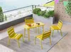 Vente-unique - POPAYAN Garden dining set Metall Gelb - B 39 cm x H 55,5 cm x L 43 cm Bild 2