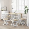 vidaXL Esszimmerstühle Klappbar 4 Stk. Corona Weiß Massivholz Kiefer 4013436 Bild 3