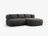 Micadoni 5-Sitzer Ecksofa Jenny Kleine Version Rechts Samt Salvador Dunkelgrau Bild 2