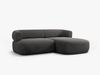 Micadoni 5-Sitzer Ecksofa Jenny Kleine Version Rechts Samt Salvador Dunkelgrau Bild 3