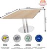 Rheinland Möbel Verkettungsplatte KONTI 120x130 cm – Erweiterungselement in Eiche mit verchromtem Tellerfuß, Anbautisch für KONTI Konferenztische 280/400/520 cm, modernes Verbindungselement für Besprechungstische Bild 3