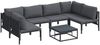 vidaXL Gartensofa-set mit Kissen 7 pcs Schwarz Stahl 3378979 Bild 2