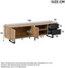 KLAM HOME Lowboard TV-Schrank mit Metallbeinen, Holz-Schwarz für 75-Zoll-Fernseher (Lowboard aus Spanplatte mit Schubladen & dreischichtiger Struktur), Stabiler Fernsehschrank bis 30kg mit großem Stauraum Bild 3