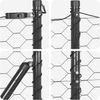 vidaXL Sechseckiger Zaun mit Pfosten 50 x 1,4 m Grau Netz 3353282 Bild 5