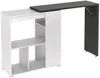 Vente-unique - Bartisch drehbar mit Stauraum - Weiß & Beton-Effekt - SATURNE Bild 5