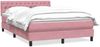 vidaXL Boxspringbett mit Matratze Rosa 140x210 cm Samt 3316502 Bild 2