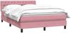 vidaXL Boxspringbett mit Matratze Rosa 140x210 cm Samt 3316502 Bild 3