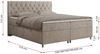 Boxspringbett Doppelbett Polsterbett Kunstlederbett mit Bettkasten - ROMA - 120x200cm - Beige Stoff - H3 Bild 5