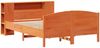 vidaXL Massivholzbett mit Regal ohne Matratze Wachsbraun 140x200 cm 3323067 Bild 3