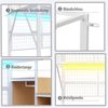 Eisenbett, Etagenbett, Hochbett 140*200, Geeignet für Kinder und Jugendliche Vielseitiges,Metall-Hochbett mit APP-gesteuerten LED-Lichtleisten Treppe mit Stauraum, offenem Kleiderschrank Weiß Bild 5