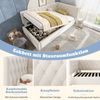 Merax Polsterbett Daybett Kinderbett 90x200cm Schlafsofa mit hydraulischem Stauraum, Beige Bild 5