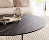Couchtisch Edge Rund 100x100 cm Keramik Laminam® Noir Desir Braun Trive Metall Schwarz Bild 4