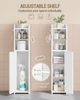 Badezimmerschrank, Schmaler Badschrank, Toilettenschrank, schmales Badregal, verstellbare Ablagen, einfache Montage, 20 x 20 x 90 cm Weiß Bild 5