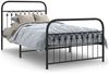 vidaXL Bettgestell mit Kopf- und Fußteil Metall Schwarz 100x200 cm 376613 Bild 2