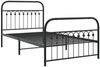 vidaXL Bettgestell mit Kopf- und Fußteil Metall Schwarz 100x200 cm 376613 Bild 3