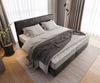 Boxspringbett Dream-Well Mikrofaser Anthrazit Vintage 200x200 cm mit Taschenfederkernmatratze und Topper Visco Bild 4