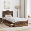 vidaXL Bettrahmen Geräucherte Eiche 100 x 200 cm Holzwerkstoff 3413643 Bild 3