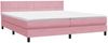 vidaXL Boxspringbett mit Matratze & LED Rosa 180x210 cm Samt 3316898 Bild 5