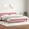 vidaXL Boxspringbett mit Matratze & LED Rosa 180x210 cm Samt 3316898 Bild 4