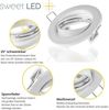 Sweet LED LED Einbaustrahler 10er Set GU10 schwenkbar Aluminium Einbaustrahler weiß matt 230V, schwenkbar, ohne Leuchtmittel, Einbauspots, Deckenlampe, Einbaurahmen Bild 4