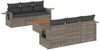 vidaXL 7-tlg. Garten-Sofagarnitur mit Kissen Grau Poly Rattan 3224457 Bild 2