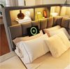 MODFU Polsterbett Inkl. LED, Bluetooth & USB-C, Maße 90x200 cm (Funktionsbett, 2-tlg, Mit L-Kopfteil als komfortable Schlaf- und Ruhelösung), Platzsparendes Ausziehbett mit Stauraum, mit 1 Matratze (90x200 cm) Bild 4