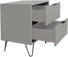 Nachtkommode >Bonnie< in kreidegrau matt lack - 51x60x45cm (BxHxT) Bild 2