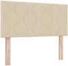 vidaXL Boxspringbett mit Matratze Creme 190 x 90 cm Polyester 3341333 Bild 5