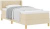 vidaXL Boxspringbett mit Matratze Creme 190 x 90 cm Polyester 3341333 Bild 2