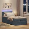 vidaXL Ottoman-Bett mit Matratze & LEDs Dunkelgrau 80x200 cm Samt 3312513 Bild 3