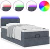 vidaXL Ottoman-Bett mit Matratze & LEDs Dunkelgrau 80x200 cm Samt 3312513 Bild 5