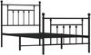 vidaXL Bettgestell mit Kopf- und Fußteil Metall Schwarz 90x190 cm 353547 Bild 3